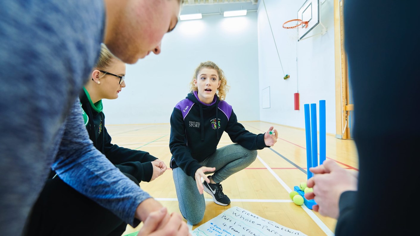 Edge hill students talking