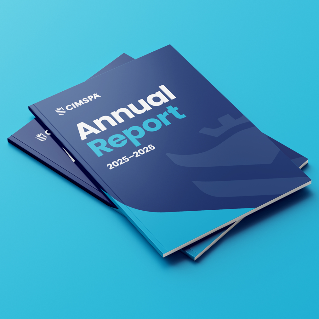 A stack of this year's CIMSPA annual report