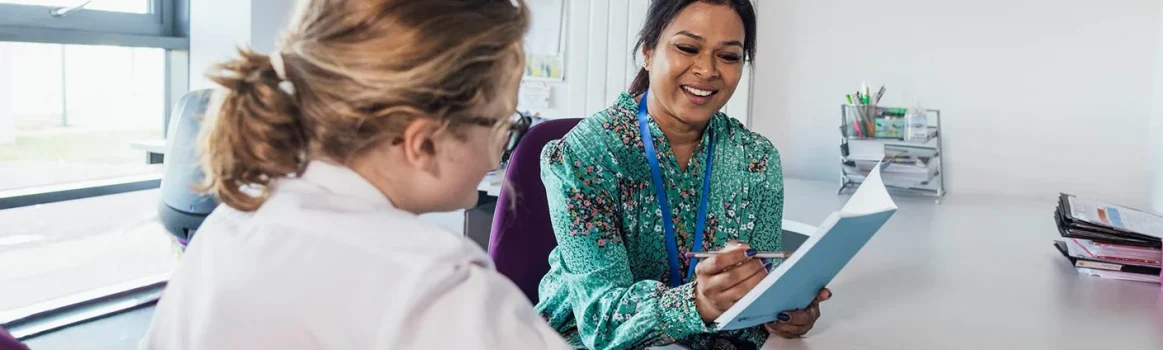 Education teaching woman pupil